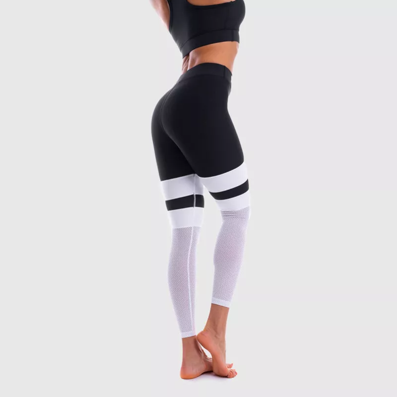 Női leggings NET Stripes - Iron Aesthetics, B&W-10