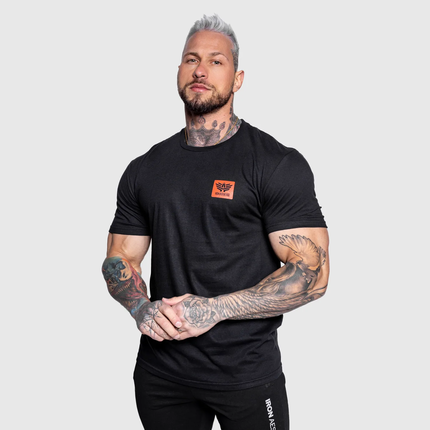 Férfi sportpóló Iron Aesthetics Quick, fekete-1