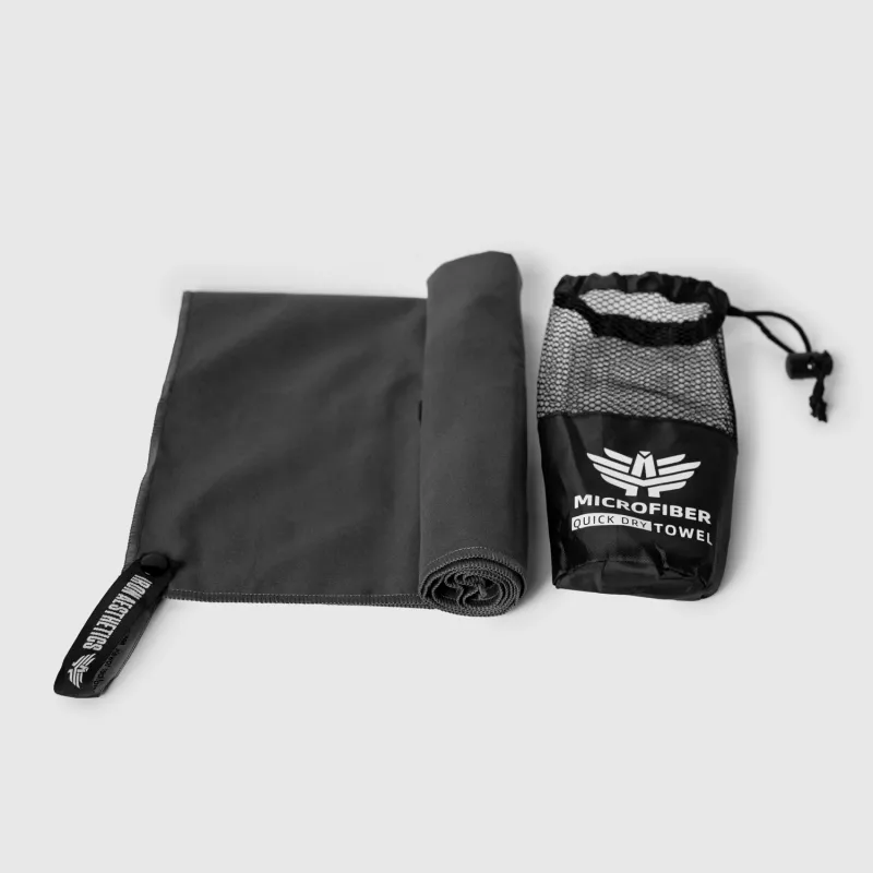 Gyorsan száradó sporttörölköző Iron Aesthetics Dry, szürke-5