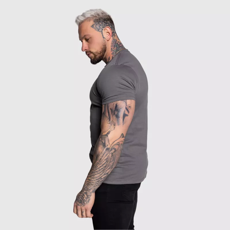 Férfi sportpóló Iron Aesthetics Circle, charcoal-5