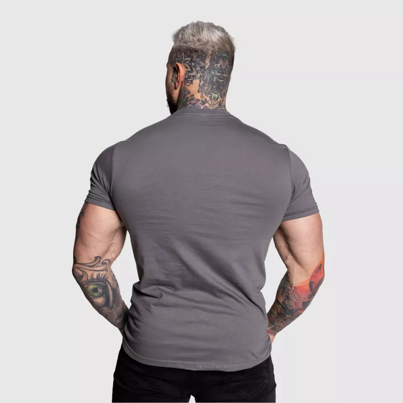 Férfi sportpóló Iron Aesthetics Circle, charcoal-6