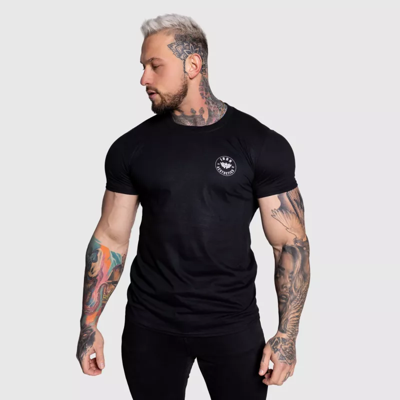 Férfi sportpóló Iron Aesthetics Circle, fekete-3