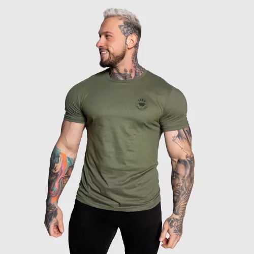 Férfi sportpóló Iron Aesthetics Circle, katonazöld