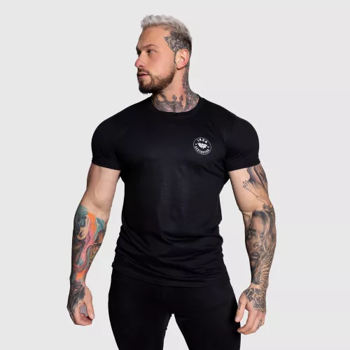 Férfi sportpóló Iron Aesthetics Circle, fekete