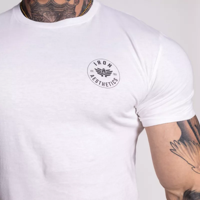 Férfi sportpóló Iron Aesthetics Circle, fehér-2