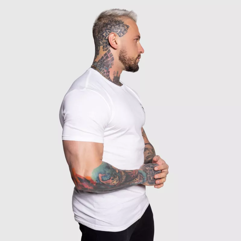 Férfi sportpóló Iron Aesthetics Circle, fehér-6