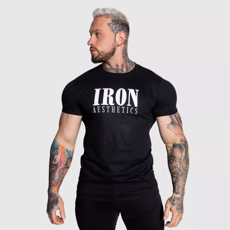 Férfi sportpóló Iron Aesthetics Urban, fekete-1