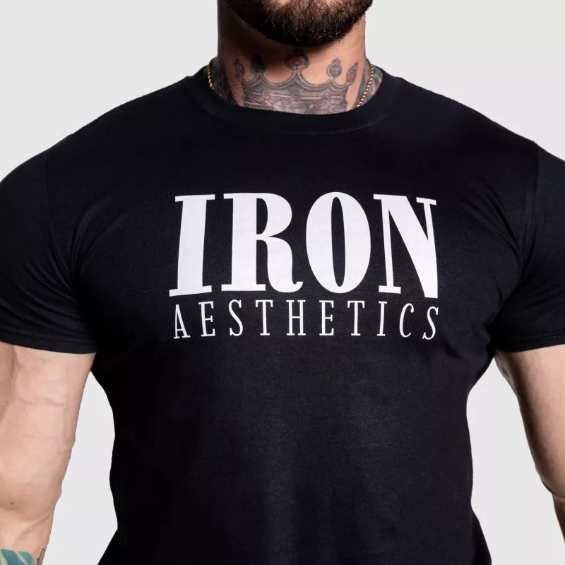 Férfi sportpóló Iron Aesthetics Urban, fekete-2