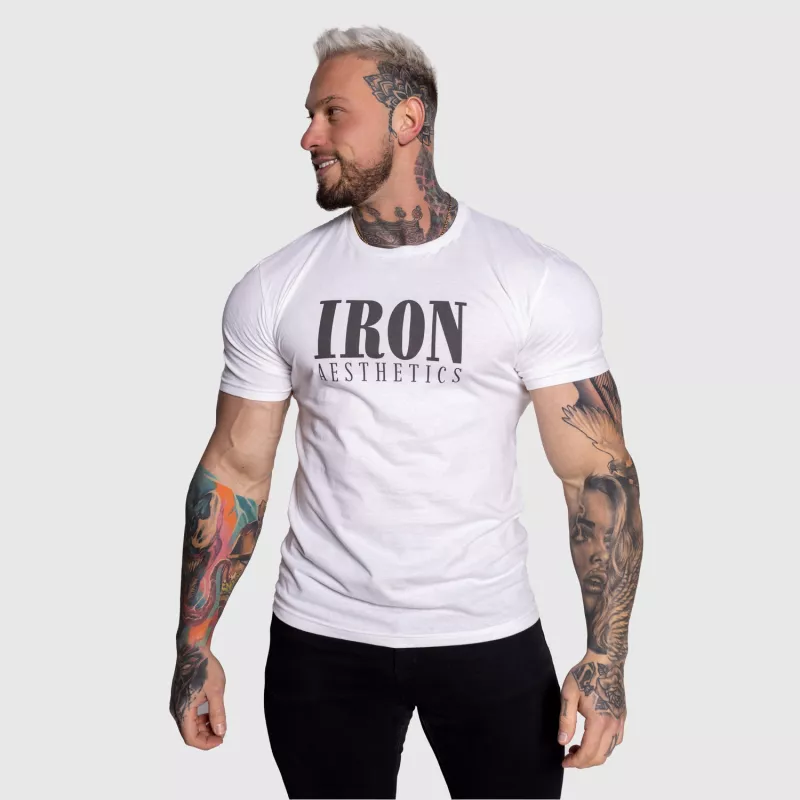 Férfi sportpóló Iron Aesthetics Urban, fehér-1