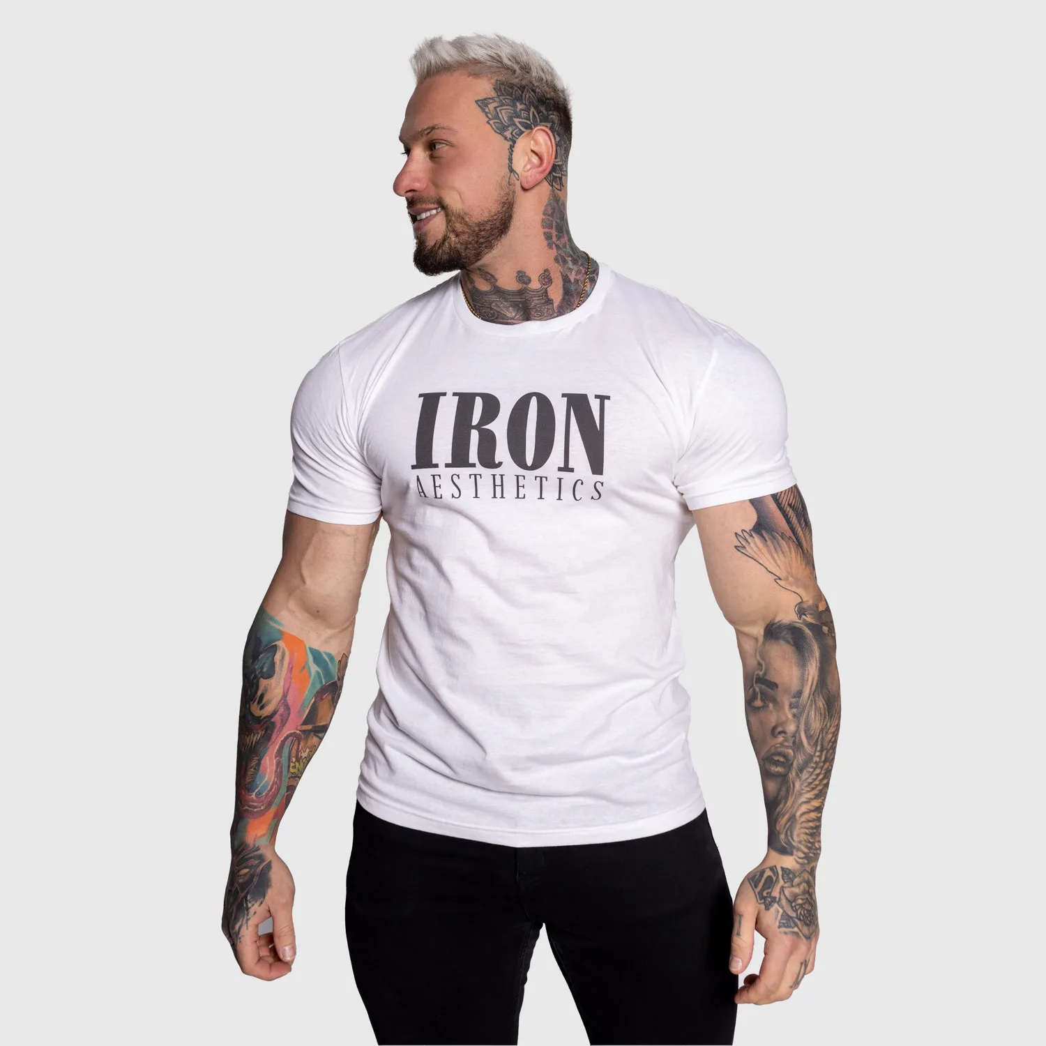 Férfi sportpóló Iron Aesthetics Urban, fehér-1