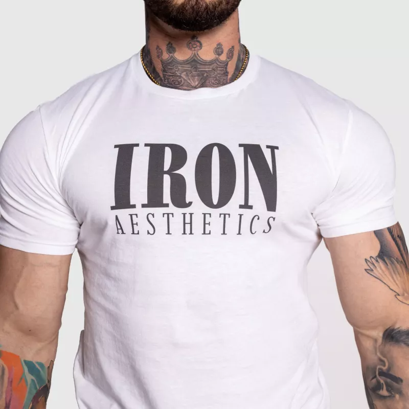 Férfi sportpóló Iron Aesthetics Urban, fehér-2