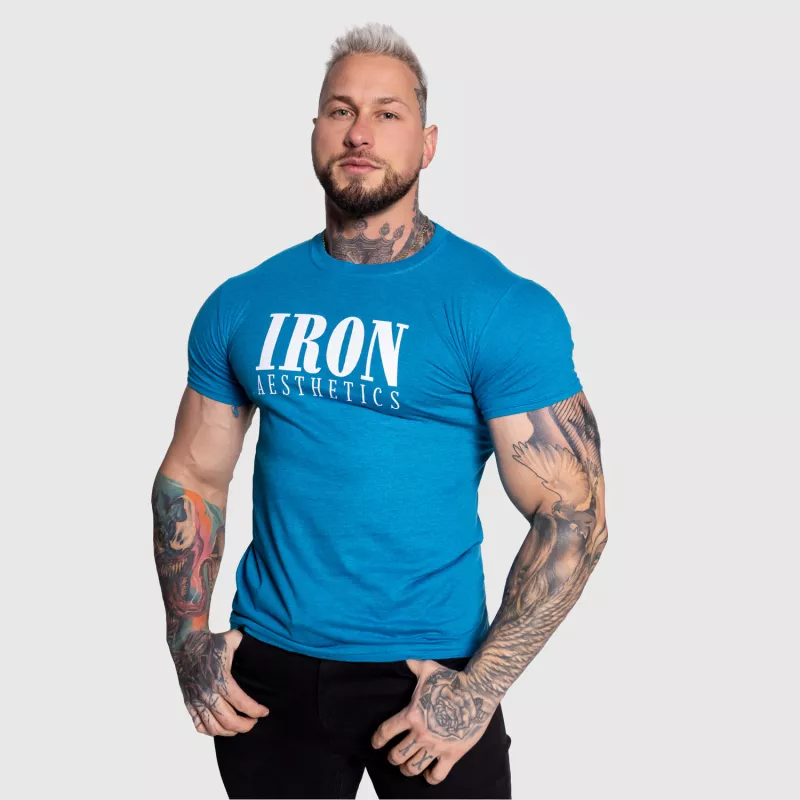 Férfi sportpóló Iron Aesthetics Urban, kék-6
