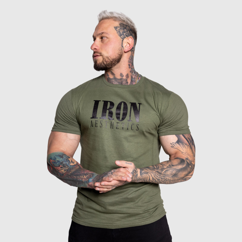 Férfi sportpóló Iron Aesthetics Urban, katonazöld · záber 7