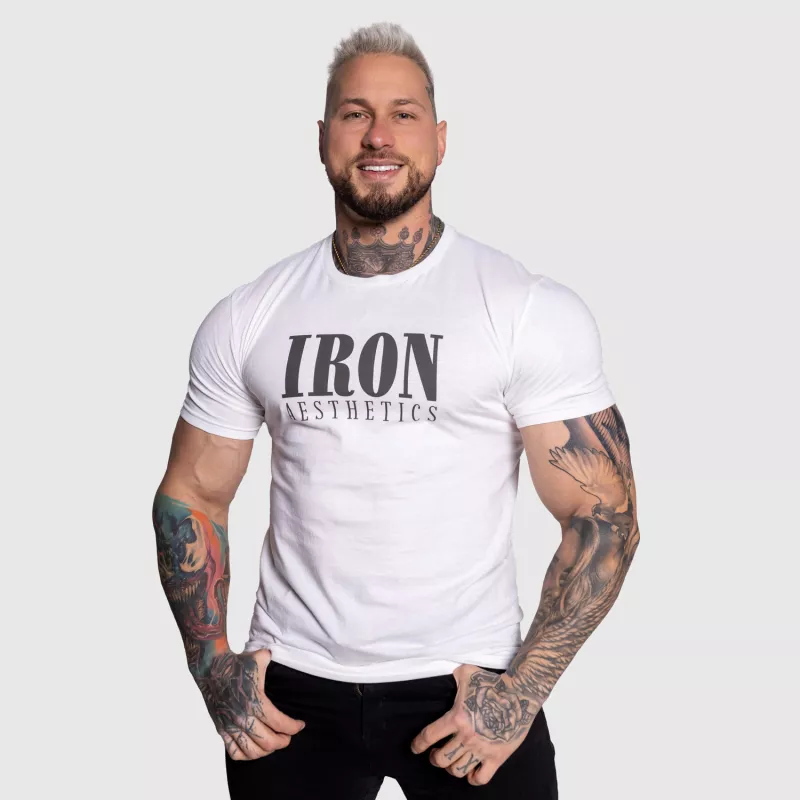 Férfi sportpóló Iron Aesthetics Urban, fehér-6