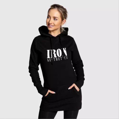 Női pulcsi Iron Aesthetics Longline, fekete