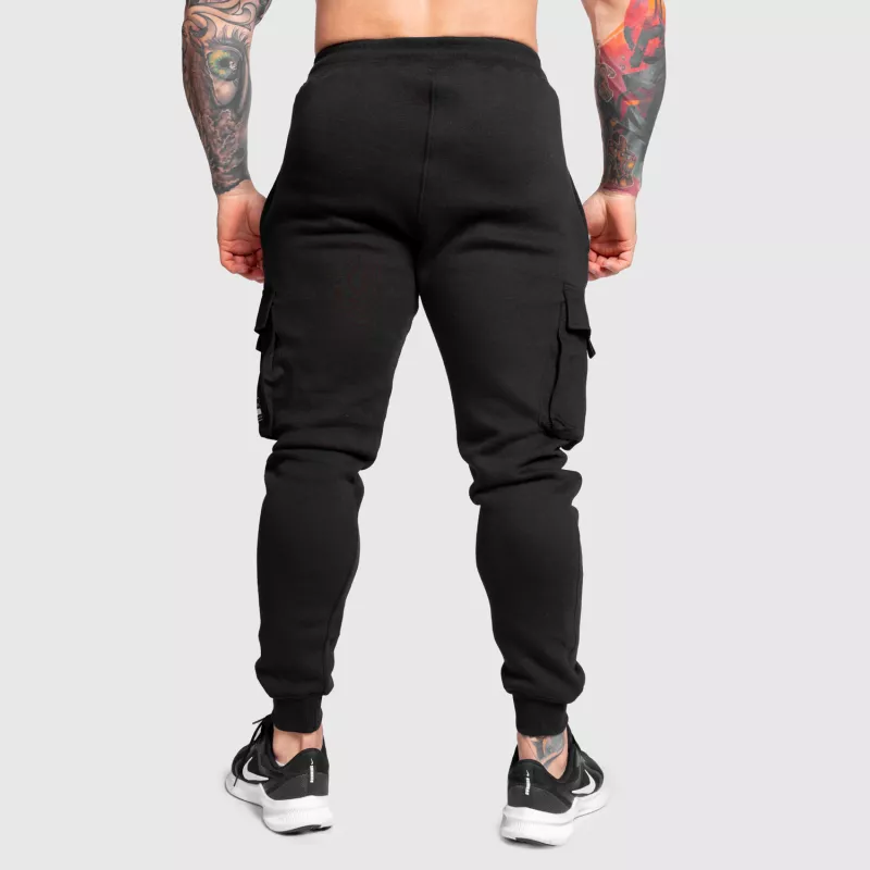 Férfi melegítőnadrág Iron Aesthetics Cargo Joggers, fekete-5