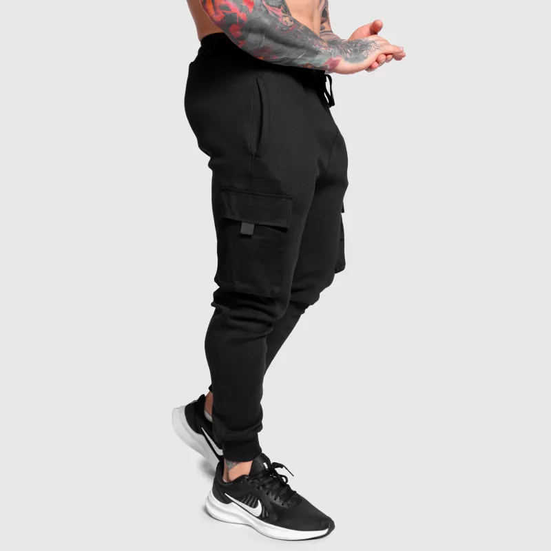 Férfi melegítőnadrág Iron Aesthetics Cargo Joggers, fekete-2