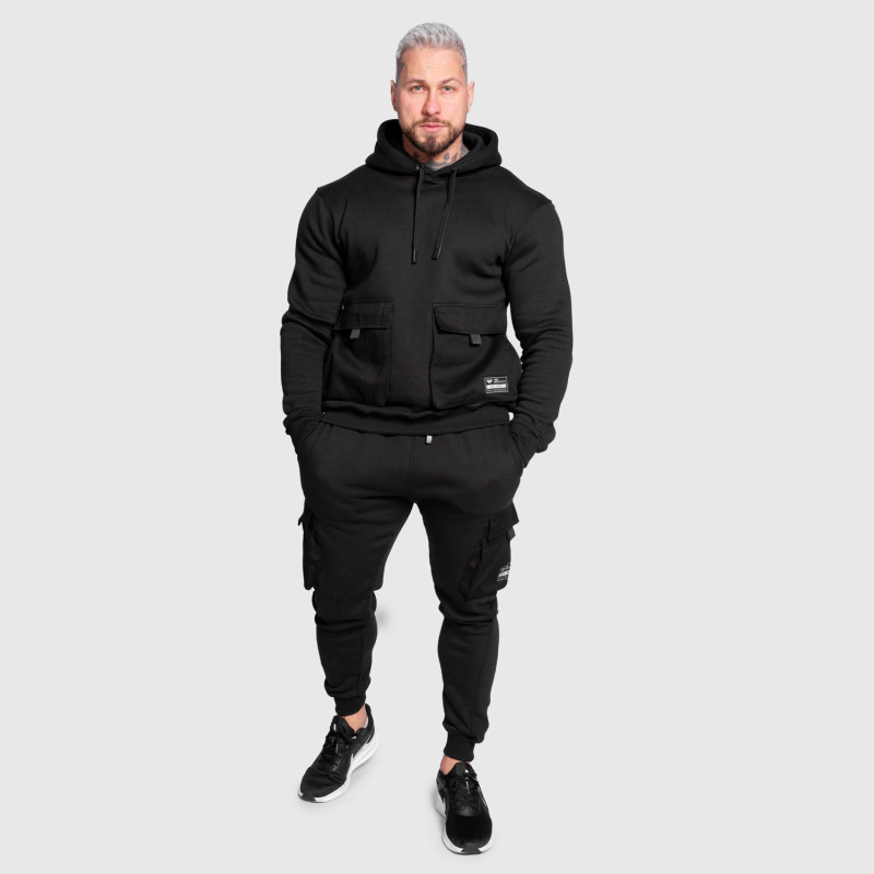 Férfi melegítőnadrág Iron Aesthetics Cargo Joggers, fekete · záber 8