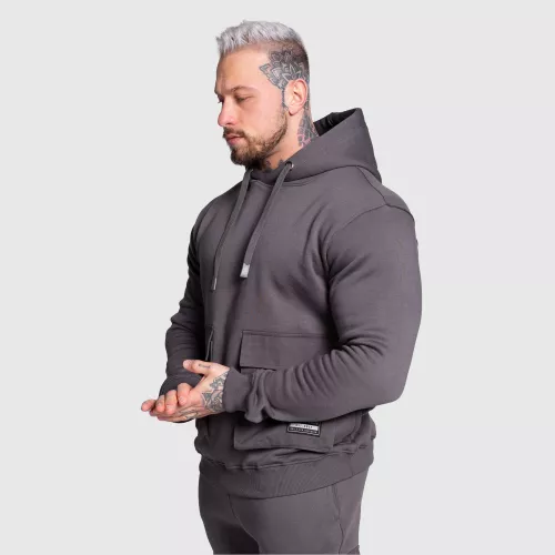 Kapucnis pulóver Iron Aesthetics Cargo Hoodie, sötétszürke