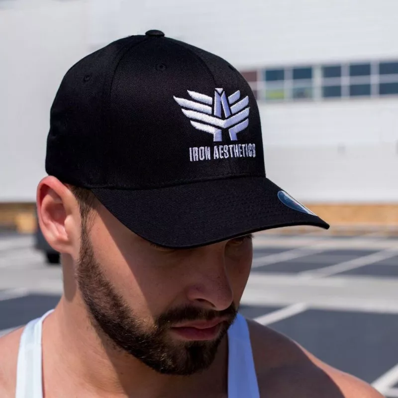 Férfi siltes sapka Iron Aesthetics FlexFit, fekete-3