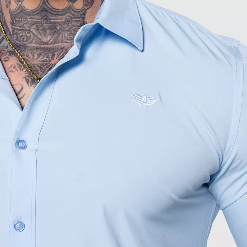 Sztreccs ing Iron Aesthetics Slim Stretch, világoskék-14