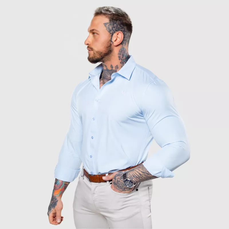 Sztreccs ing Iron Aesthetics Slim Stretch, világoskék-5