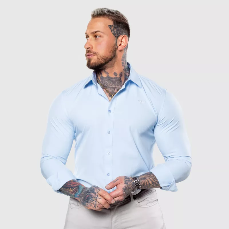 Sztreccs ing Iron Aesthetics Slim Stretch, világoskék-7