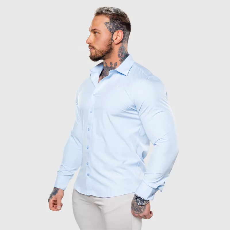 Sztreccs ing Iron Aesthetics Slim Stretch, világoskék-13