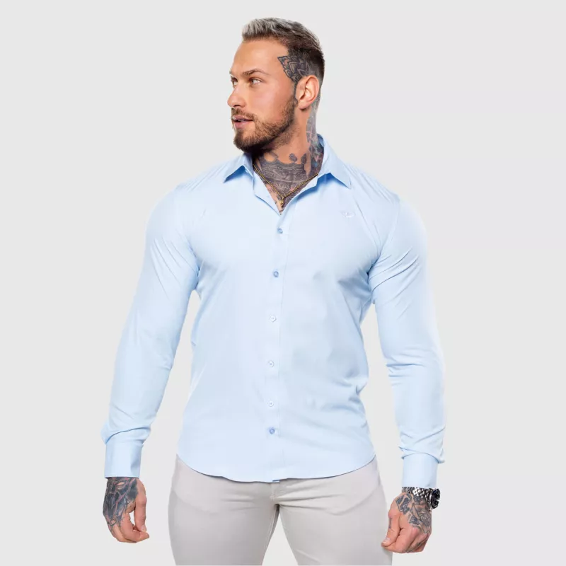 Sztreccs ing Iron Aesthetics Slim Stretch, világoskék-1