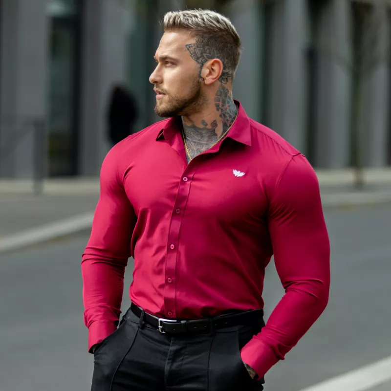 Sztreccs ing Iron Aesthetics Slim Stretch, bordó-2