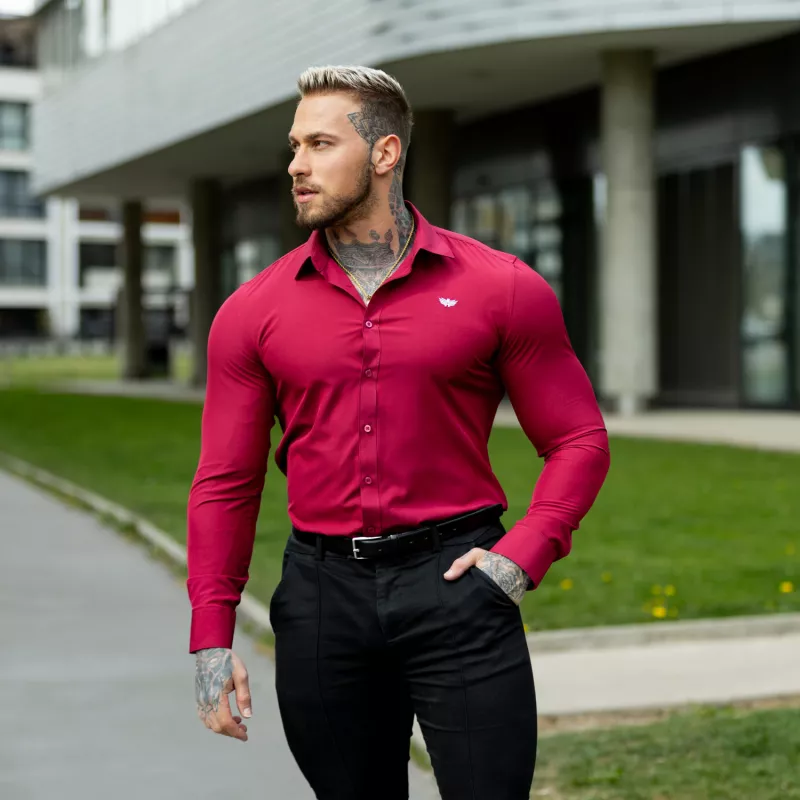 Sztreccs ing Iron Aesthetics Slim Stretch, bordó-5