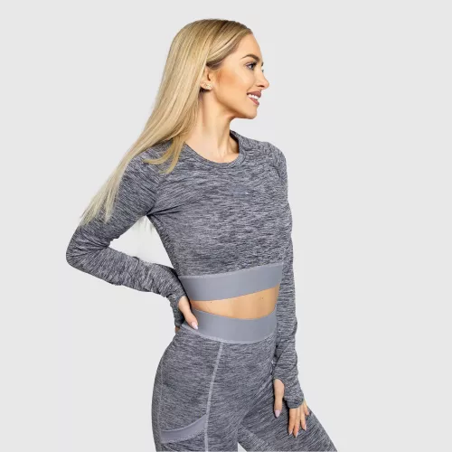 Sport crop top Iron Aesthetics Grande, szürke