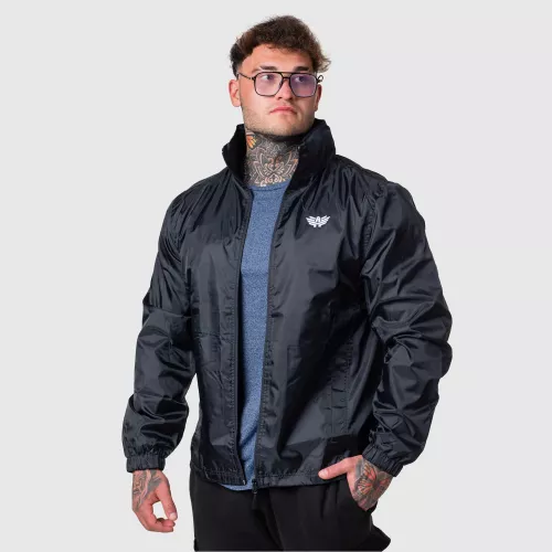 Férfi dzseki Iron Aesthetics Windblocker, fekete