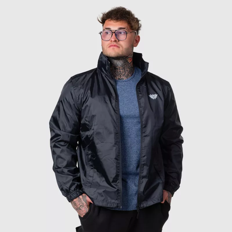 Férfi dzseki Iron Aesthetics Windblocker, fekete-4