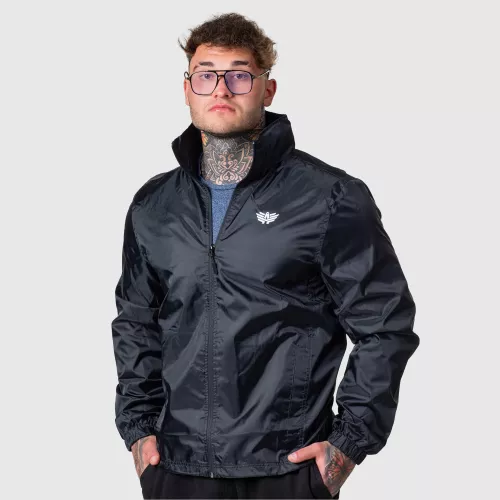 Férfi dzseki Iron Aesthetics Windblocker, fekete