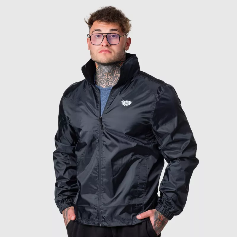 Férfi dzseki Iron Aesthetics Windblocker, fekete-1