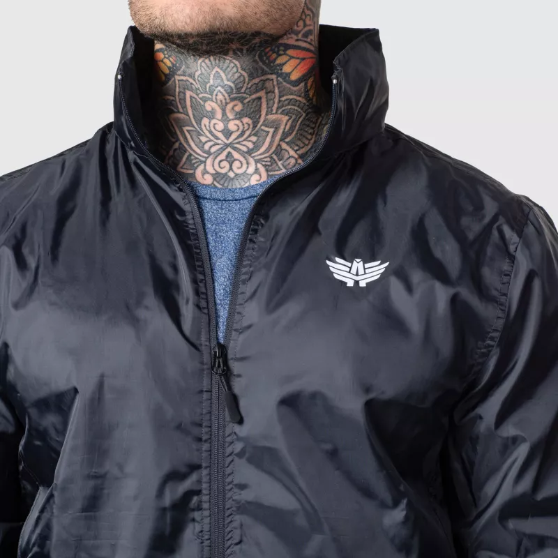 Férfi dzseki Iron Aesthetics Windblocker, fekete-5
