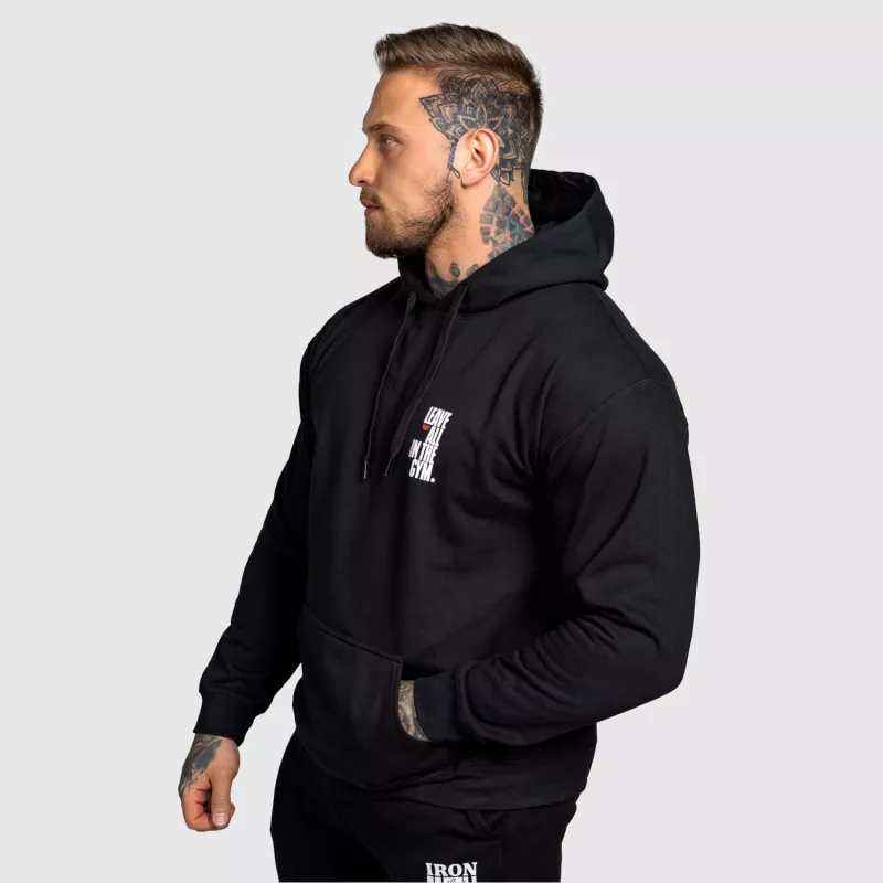 Férfi fitness pulóver Iron Aesthetics Motive, fekete-3