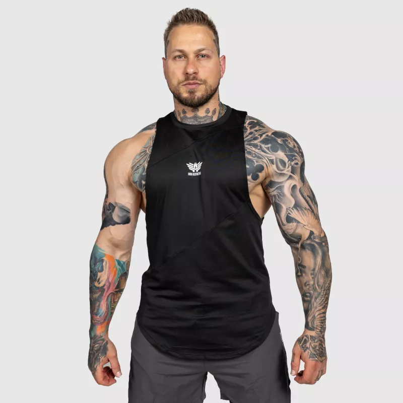 Edzőtrikó Iron Aesthetics Gym Tank, fekete-1