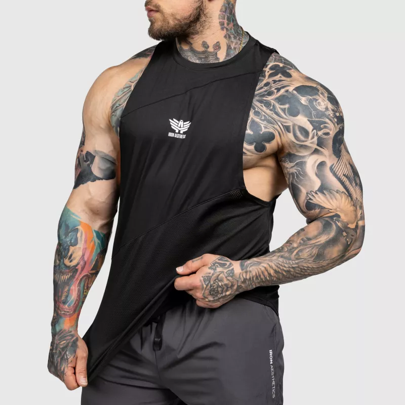 Edzőtrikó Iron Aesthetics Gym Tank, fekete-3