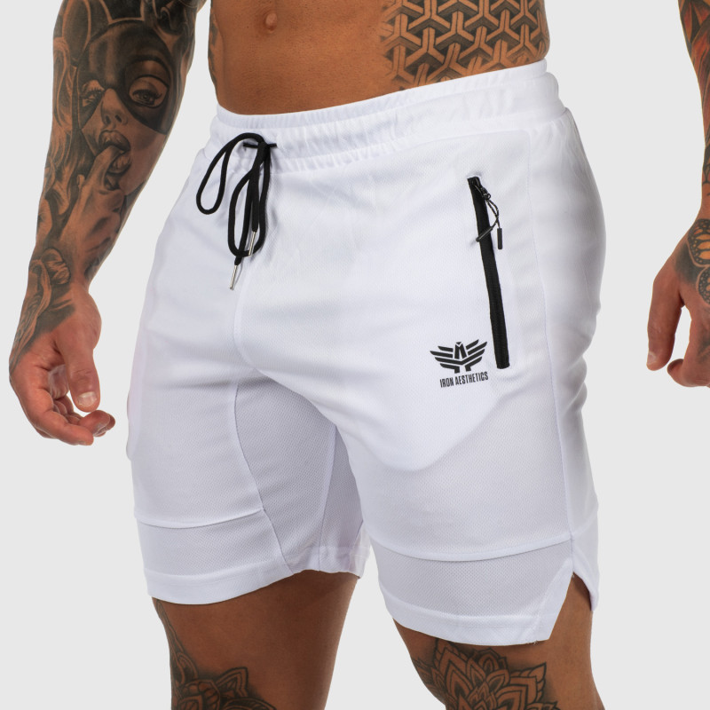 Sportos short Iron Aesthetics Lightning, fehér · záber 6