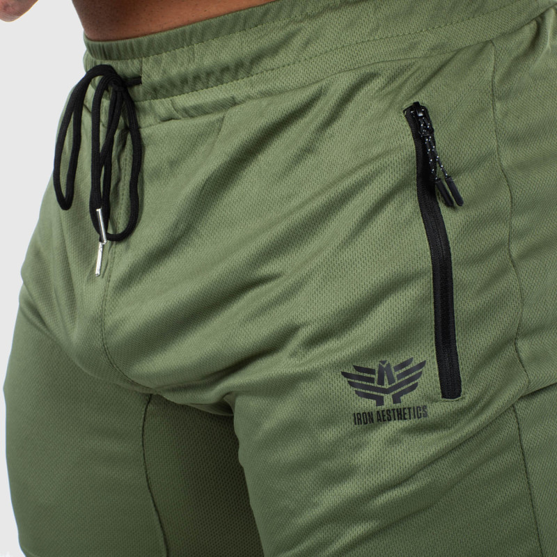 Sportos short Iron Aesthetics Lightning, zöld · záber 6
