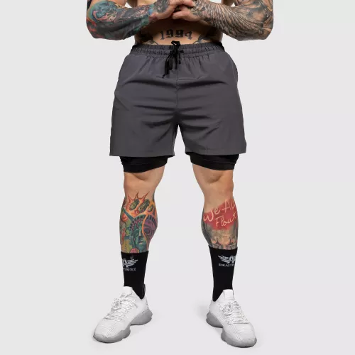 Funkcionális short SweatPro 2in1, sötétszürke