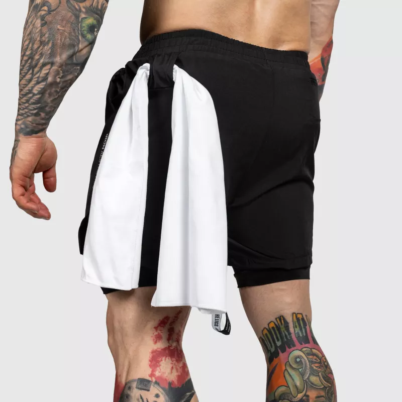 Funkcionális short Iron Aesthetics SweatPro 2in1, fekete-4