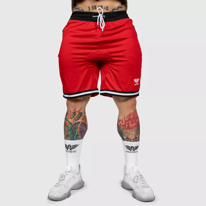 Edzőshort Iron Aesthetics Unleash, piros-3