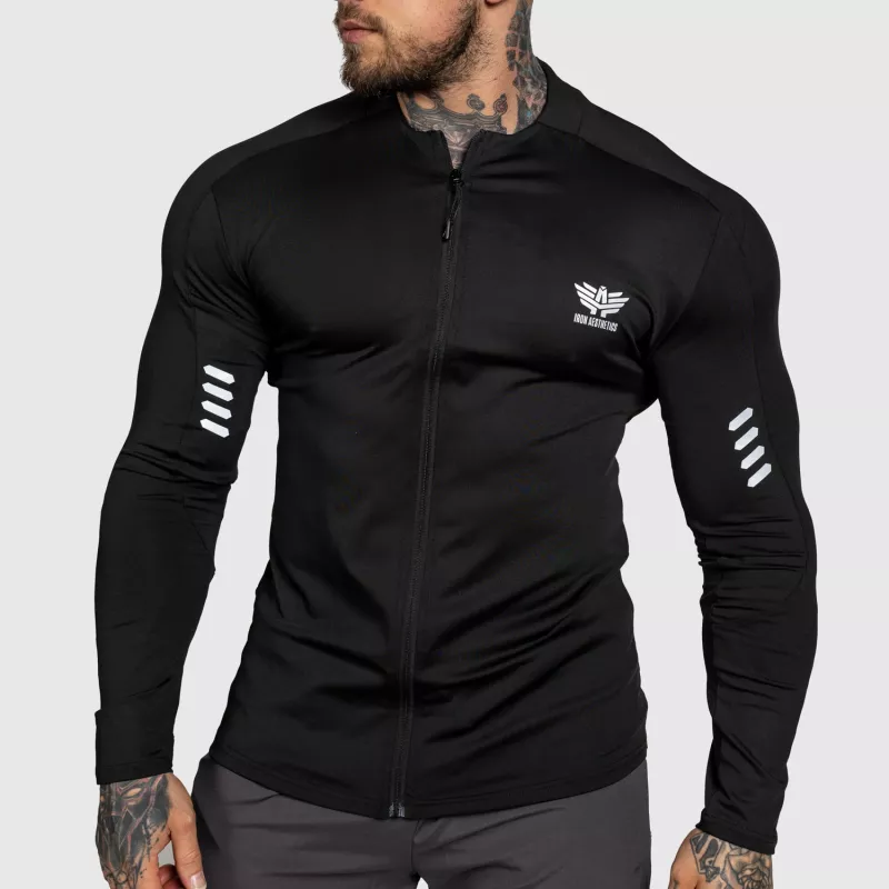 Cipzáros sportfelső Iron Aesthetics Unstoppable, fekete-3