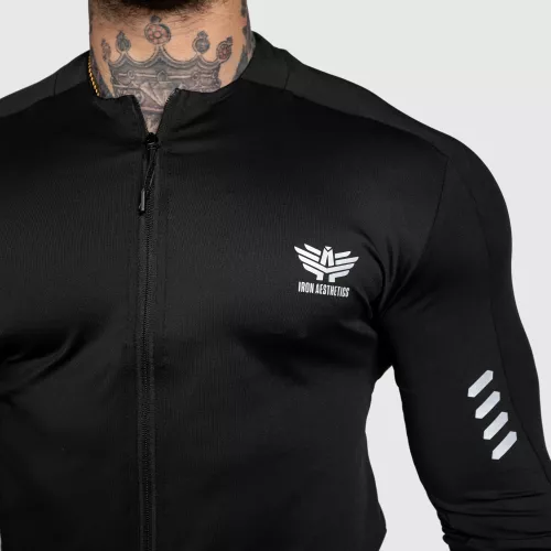 Cipzáros sportfelső Unstoppable, fekete