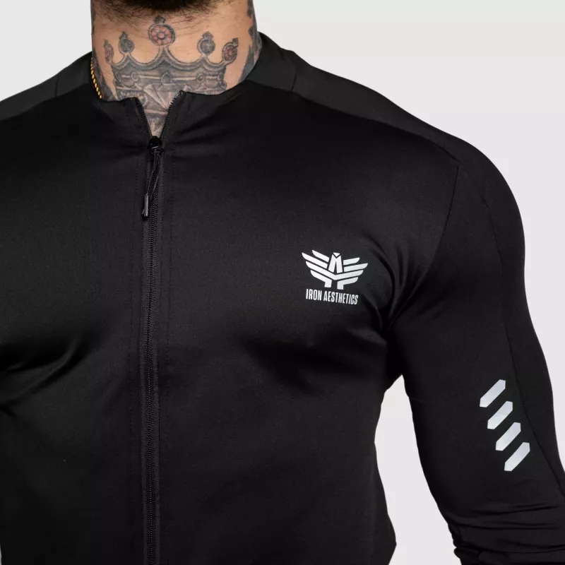 Cipzáros sportfelső Iron Aesthetics Unstoppable, fekete-2