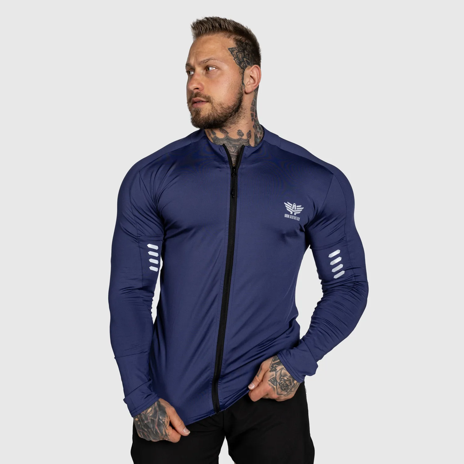 Cipzáros sportfelső Iron Aesthetics Unstoppable, kék-1