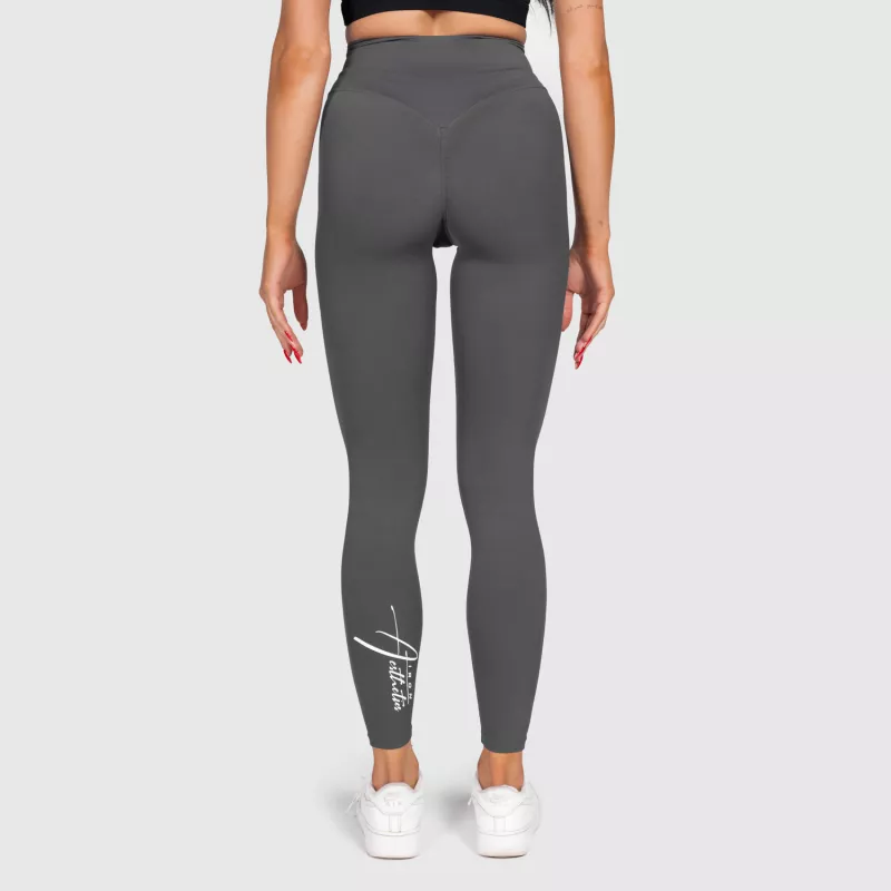 Magasderekú leggings Iron Aesthetics Adapt, szürke-4